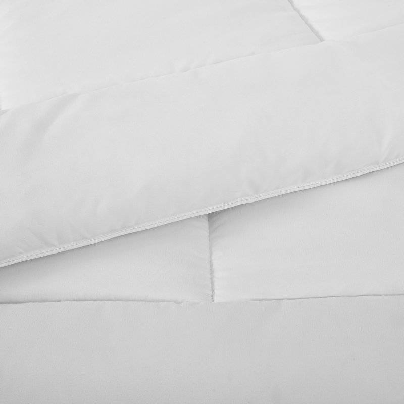 Ensemble de literie pour grand lit simple 7 pièces Campus Ready Dorm, édredon, oreillers et draps, Ivoire ivoire