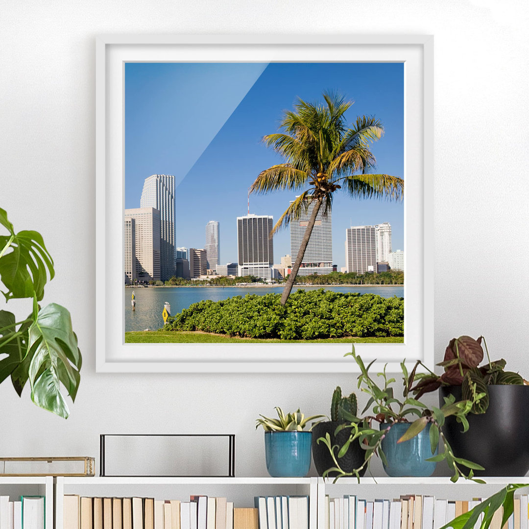 Gerahmtes Poster Miami Beach Skyline