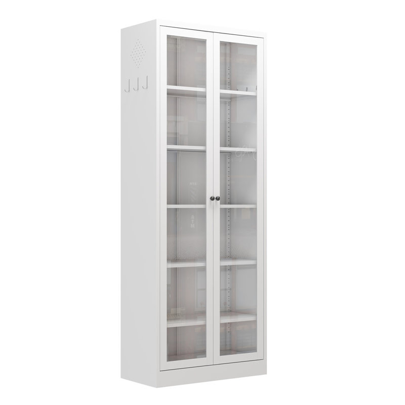 Metal Kitchen Pantry Cabinet - 72" Tall Storage With 5 Adjustable Shelves, White Freestanding Cabinet For Kitchen/Pantry/Bathroom