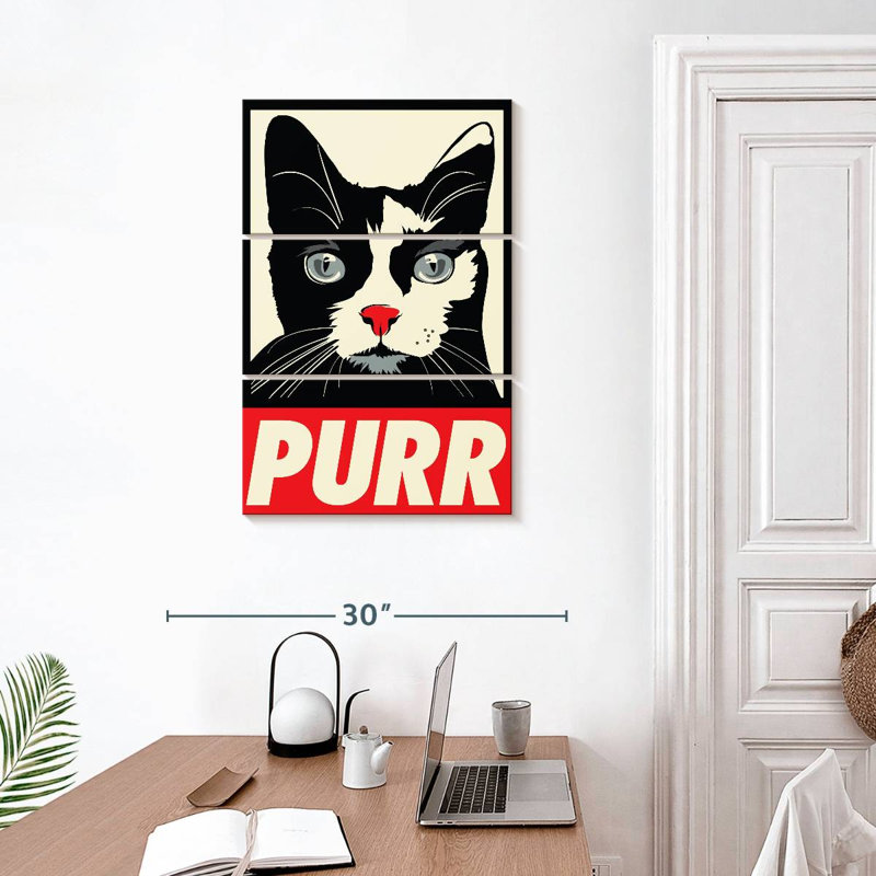Brampt Purr Propaganda, 32" H x 20" W
