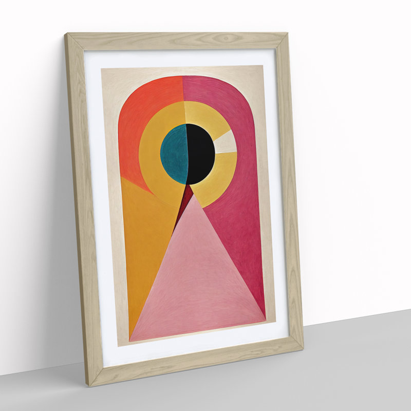 XV1022-532X An Abstract Art Painting No.4 - Single Picture Frame Print, 64cm H x 46cm W x 2cm D, Oak Framed