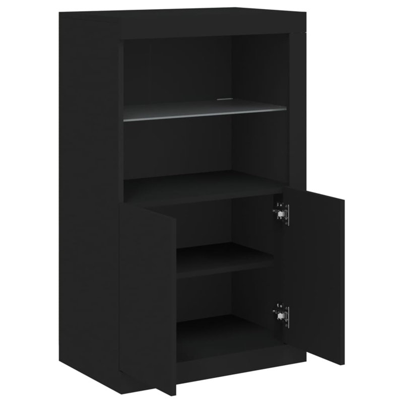 Baraa Rectangle Accent Cabinet, Black
