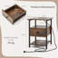 40cm W Metal Bedside Table