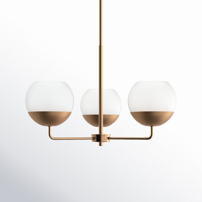 Avoca 3 Light Metal Dimmable Chandelier