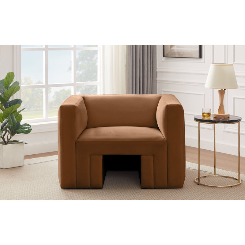 Fauteuil l 41 po, Velours selle