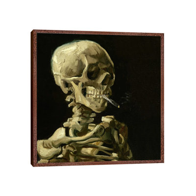 Head Of A Skeleton With A Burning Cigarette by Vincent Van Gogh - Painting on Canvas
