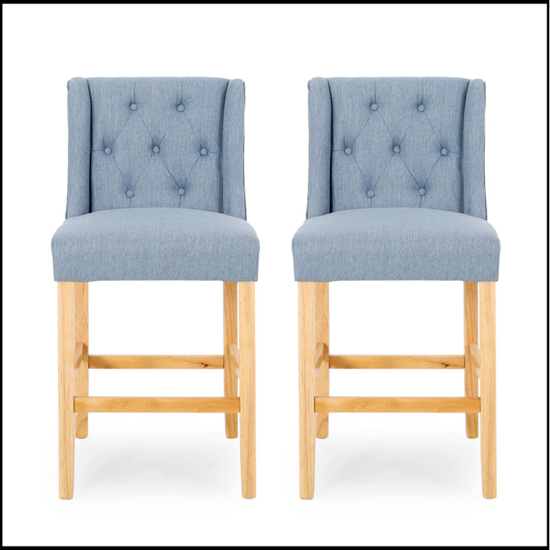 Tabourets de comptoir à oreilles touffetés contemporains avec siège pivotant et réglage de la hauteur pour une assise confortable et une fonctionnalité accrue dans la pièce