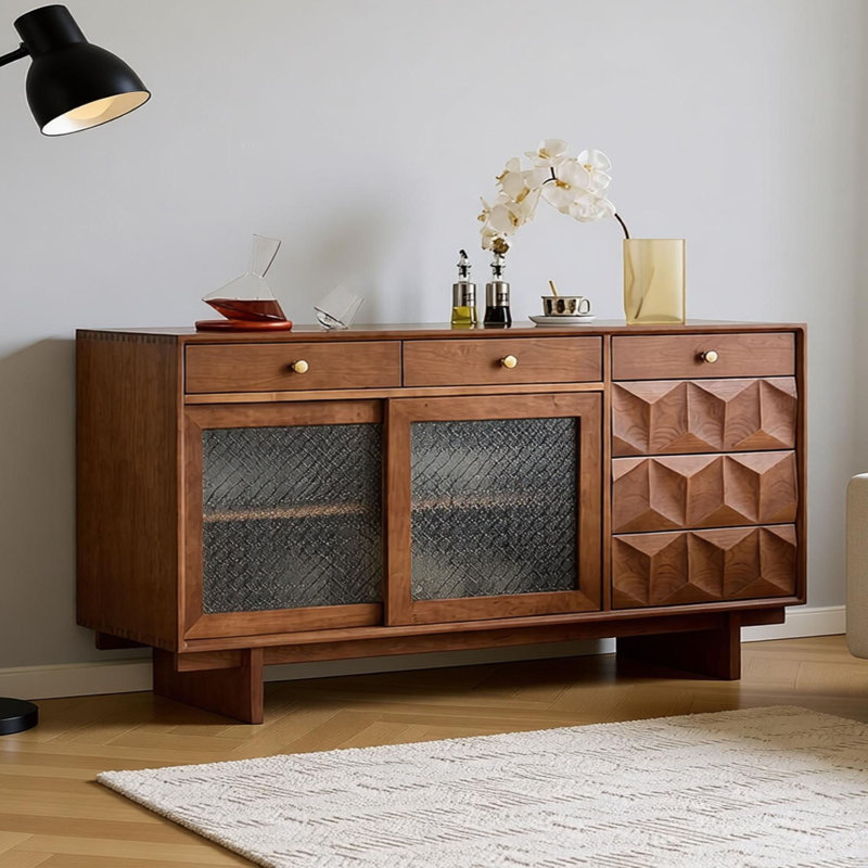 Buffet de rangement multifonctionnel à grande capacité, H 35,43 po x l 55,11 po x P 15,74 po