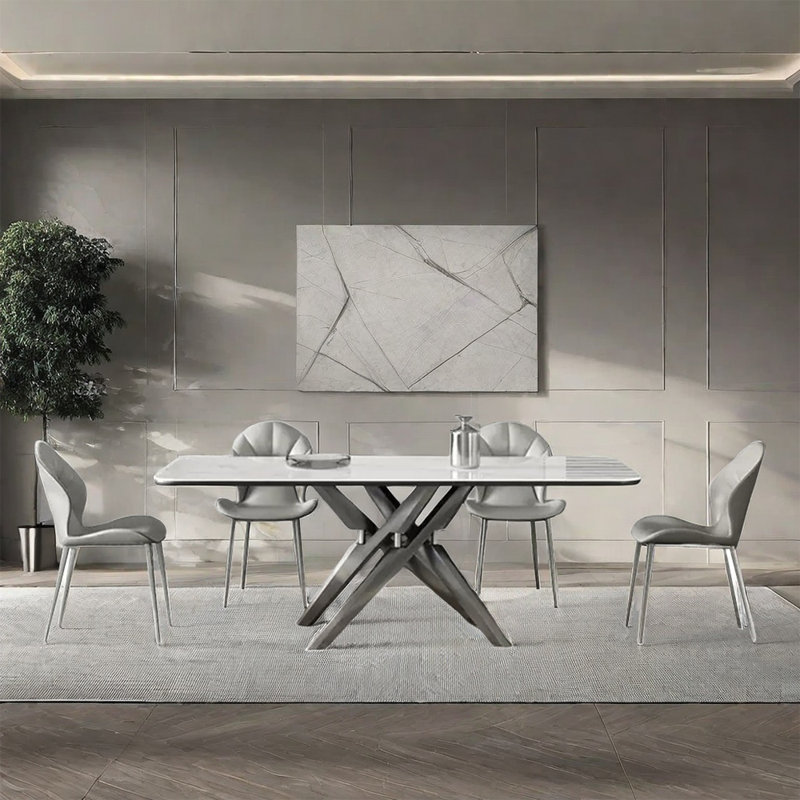 Modern fashion high-end home dining table sets, 29.5"H x 59.1"L x 31.5"W