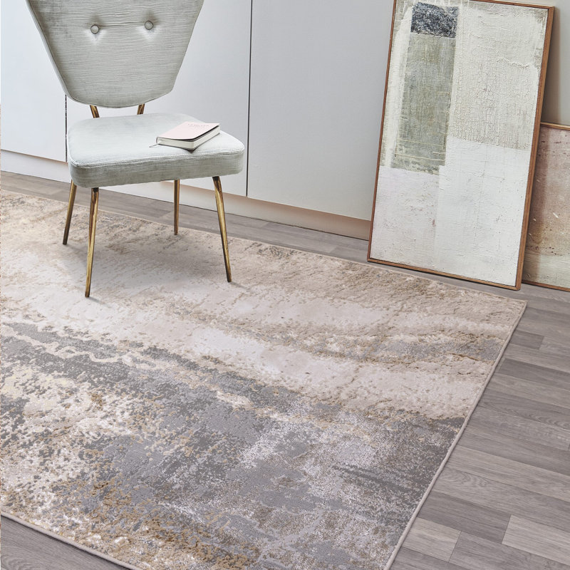 Aurora AU24 Cliff Beige Area Rug, Rectangle 120 x 170 cm