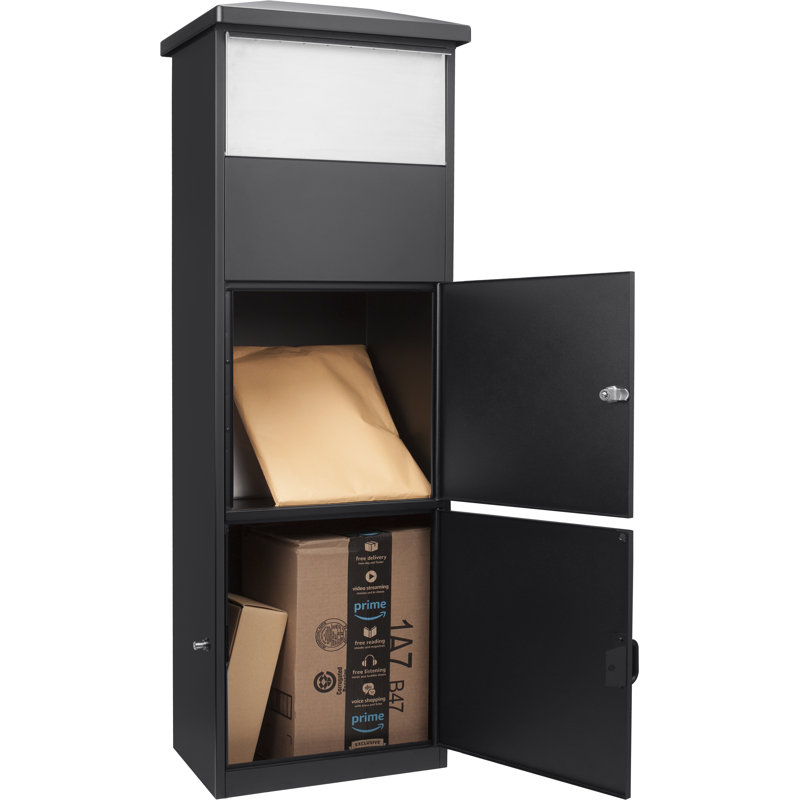 MPB-600 PARCEL MAIL BOX, W/ONE BIG PARCEL,, Black