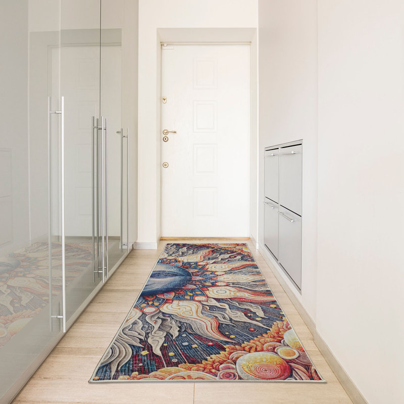 Machine Printed 229cm X 79cm Area Rug
