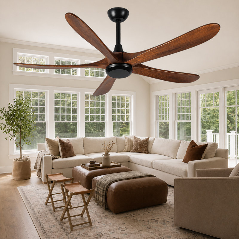 62-Inch wood Ceiling Fan  without Light