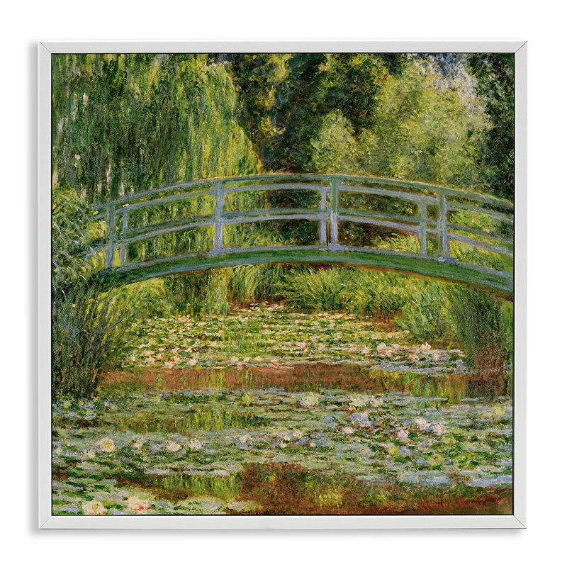 «The Water Lily Pond Monet Classic» par Claude Monet - reproduction d'art, Estampe numérique encadrée blanc bord de mer