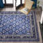 Tapis géométrique bleu / ivoire / bleu marine / bleu clair Hartle-19394273