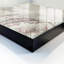 Key storage cabinet, Opens to the right, 30x30x5, Black, Exotic leaves in pastel shades, 