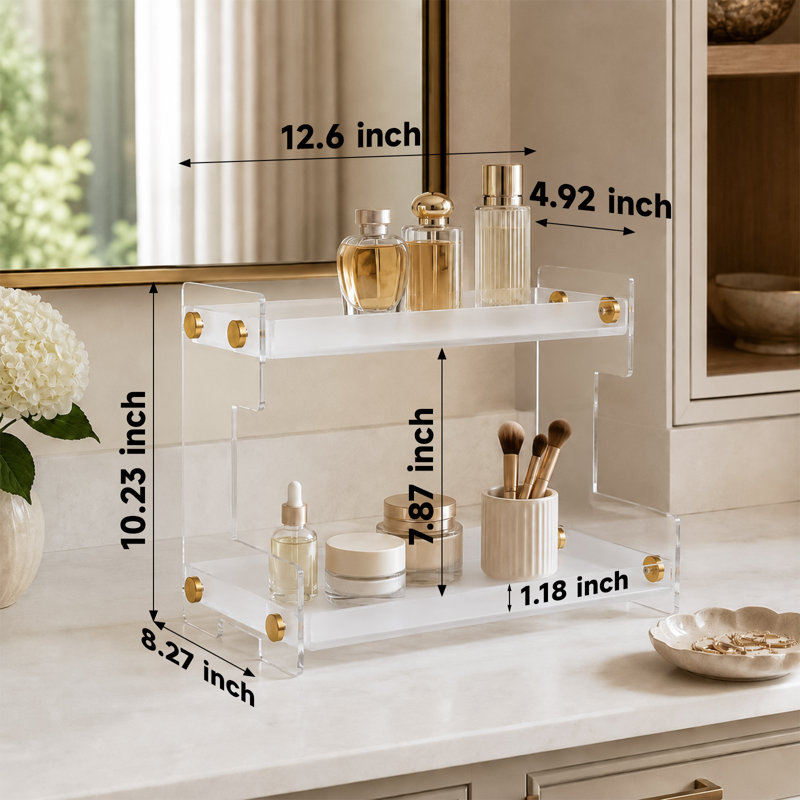 Organisateur de maquillage en plastique Pekarovic, Frosted