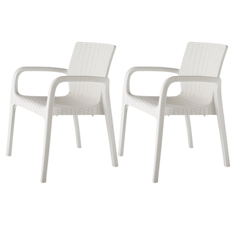 Koppla Resin Outdoor Armchair, Set of 2, White