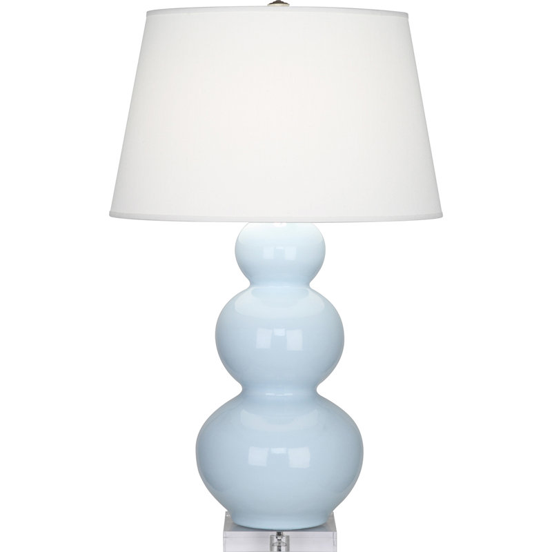 Triple Gourd Table Lamp, 33" H x 20" W x 20" D, Lucite, Celadon