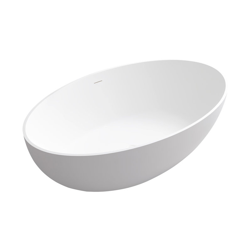 67" Premium Solid Surface Deep Soaking Bathtub