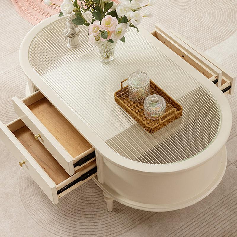 Creamy Style Coffee Table, 18.89" H x 47.24" L x 25.98" W
