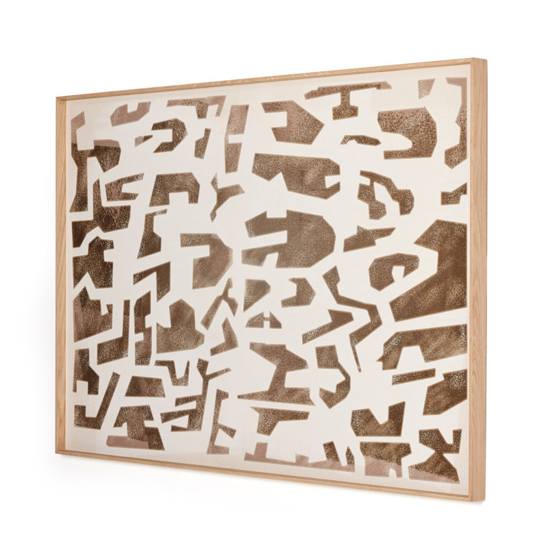 Block Sand II Print by Coup D'Esprit, 40" H x 60" W, Vertical Grain White Oak