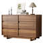 Commode 6 tiroirs Modern, commodes en bois de 47,2 po de largeur, noyer-259111551