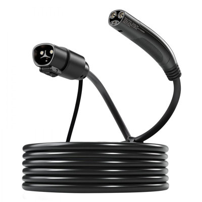 Câble d'extension pour chargeur électrique pour Tesla, 48Amp 21 pi Max 240V 11,52 kW avec prise NACS, cordon d'extension pour chargeur mobile / mural / de destination niveau 1/2 Tesla, modèle Y / X / 3 / S, sac de transport