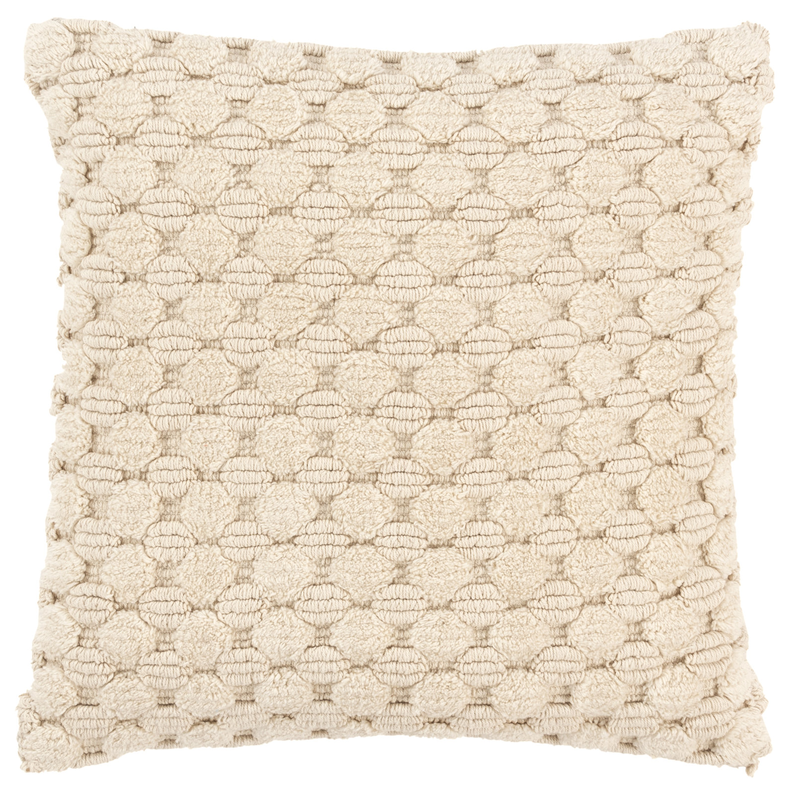 Roya Cotton Throw Pillow, Natural