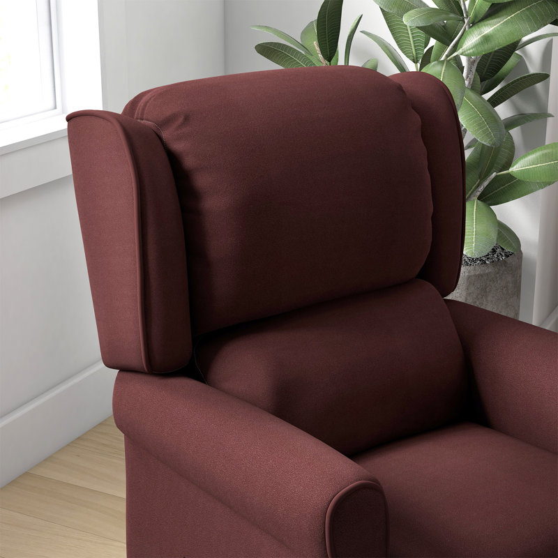 Fauteuil inclinable massant avec repose-pieds, Polyester à 100 % de couleur brune