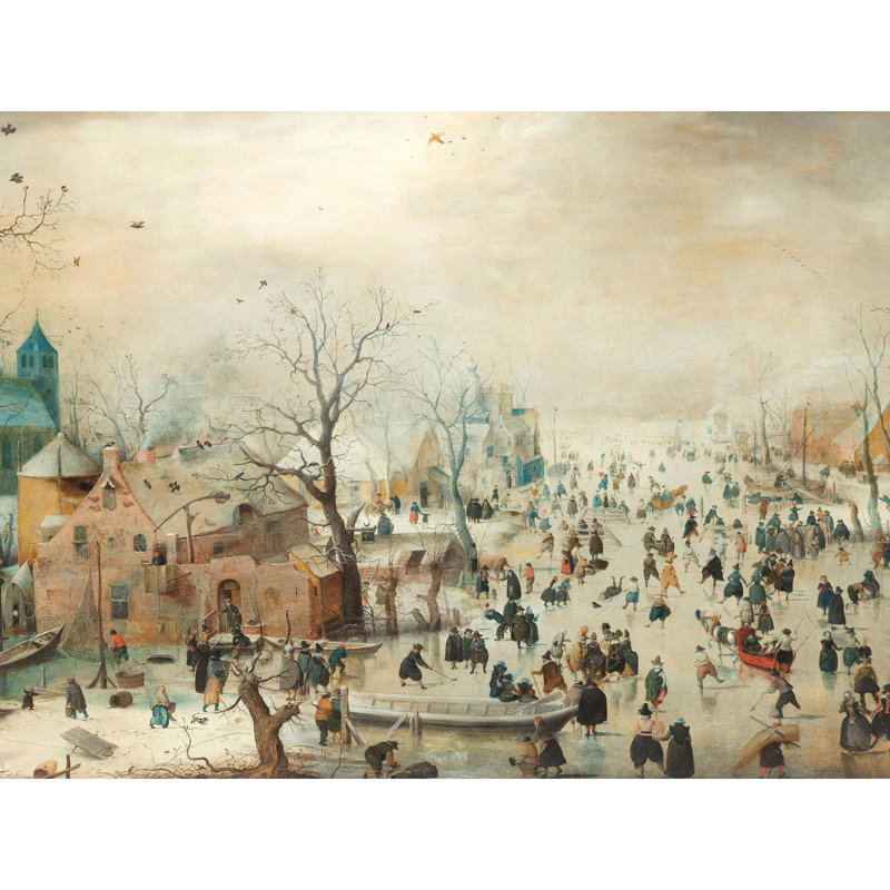 Avercamp Winter Landscape Ice Skaters - No Frame Art Prints