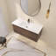 Meuble-lavabo mural simple 48 po avec comptoir en résine, portes à fermeture douce et tiroir-106764738