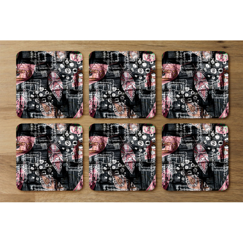 Square 6 Piece Coaster Set