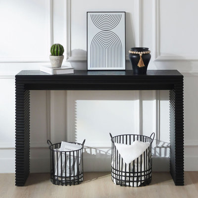 Console en bois avec marchepied