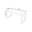 Bureau d'écriture rectangulaire en bois massif noir noyer-132538483