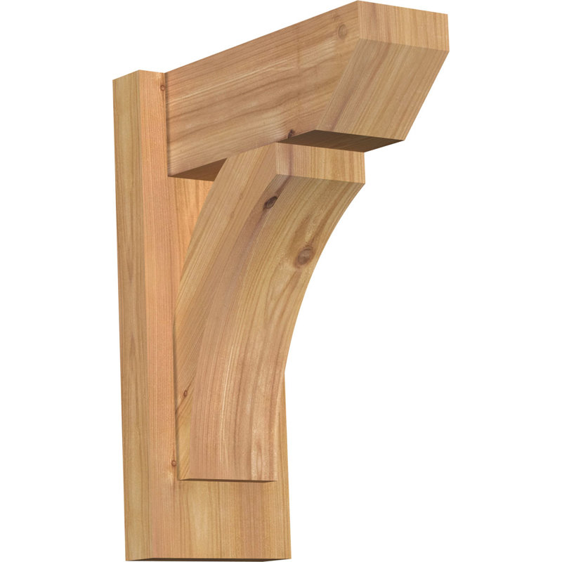Persienne en bois Thatton, P 12 po x H 16 po, Cèdre rouge de l'Ouest l 5 1/2 po (lisse)