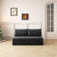 Canapé modulaire Cloud, canapé modulaire moderne avec siège profond, fauteuils rembourrés pour la chambre à coucher du salon, aucun assemblage requis, noir (tissu en velours côtelé moelleux)