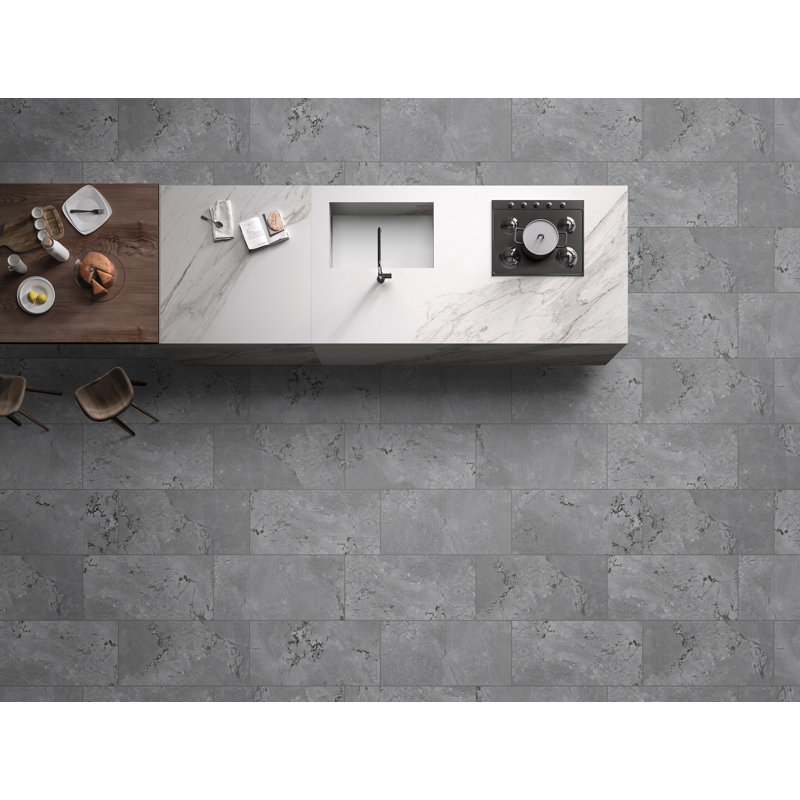 Newport™ 12" x 3" Porcelain Bullnose Tile Trim in Bay, Ferry