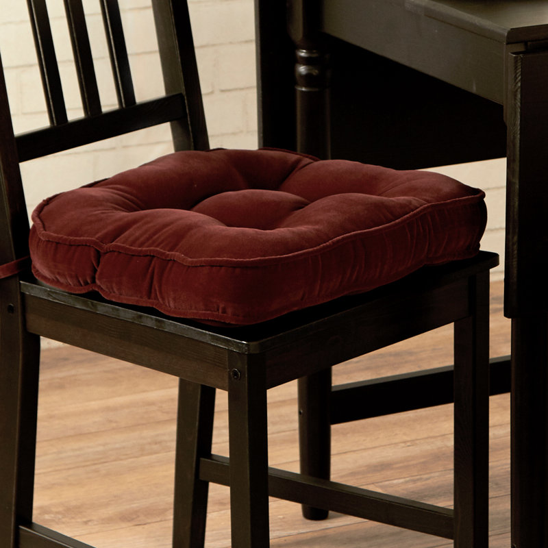 Coussin de chaise réversible en microfibre, Bourgogne