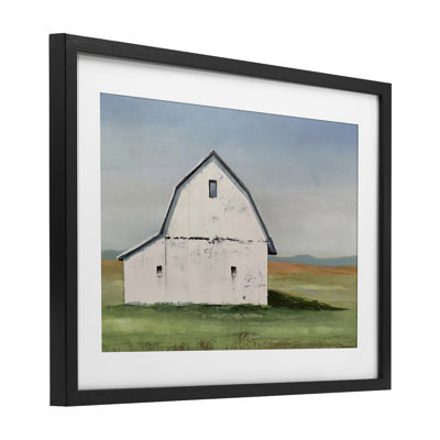 Weathered and Wise Barn Framed Print Under Glass, design by Max Maxx