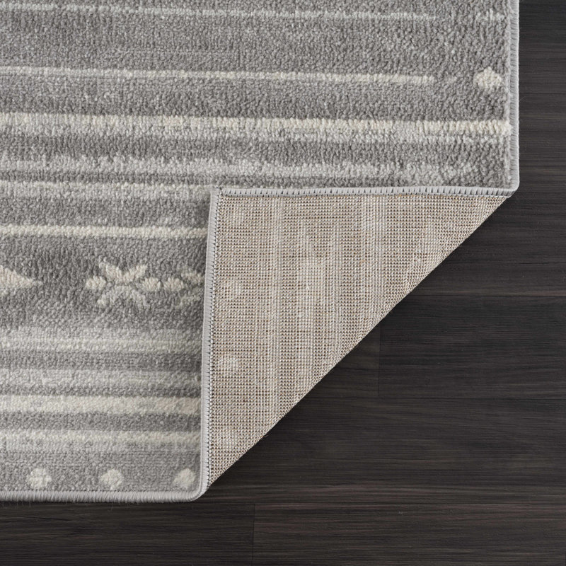 Tapis gris Dounia, Tapis de couloir 2 pi 7 po x 12 pi