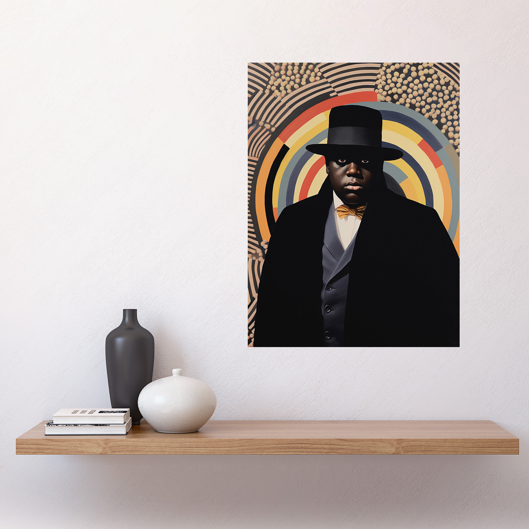 Vintage Rapper Poster Fairmont Park Wall Art Print Rapper Portrait in Vintage 1930s Gangster ...