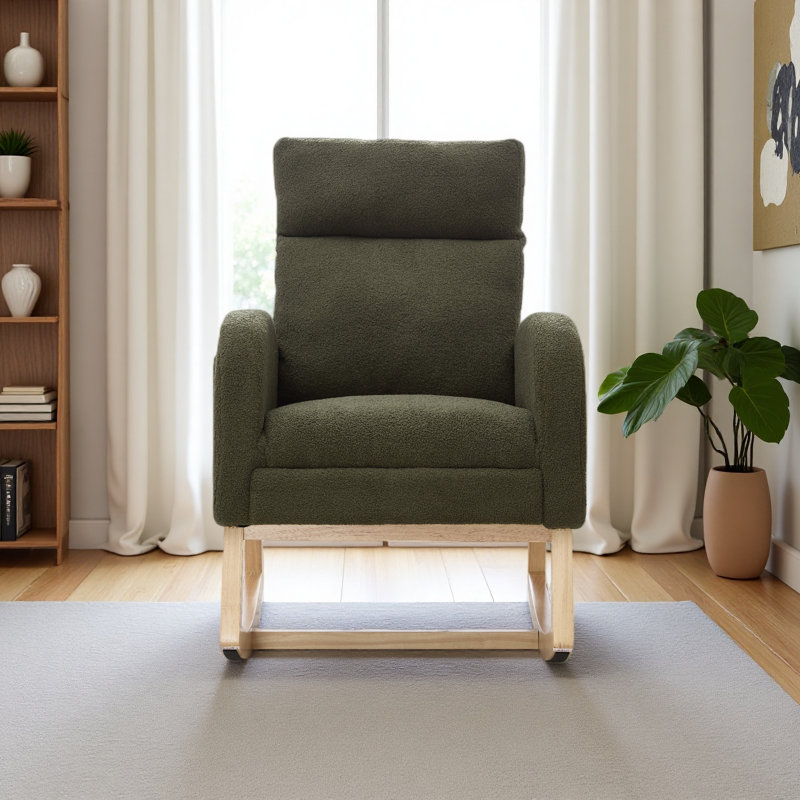Chaise berçante Teddy, Vert