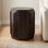Rustic Brown 22x26 Inch Octagonal Side Table with Geometric Design