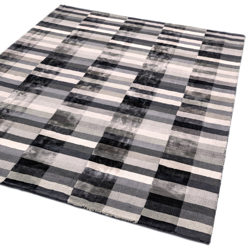 Aquavia Striped Viscose Hand Woven Area Rug, Rectangle 200 x 300cm