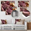 Décoration murale florale en métal rose et doré Glam Flowers II-87826822