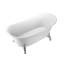 Baignoire de trempage sur pattes 67 "avec drain, pattes et plateau en bambou 67" Streamline-1576153817-1576153816