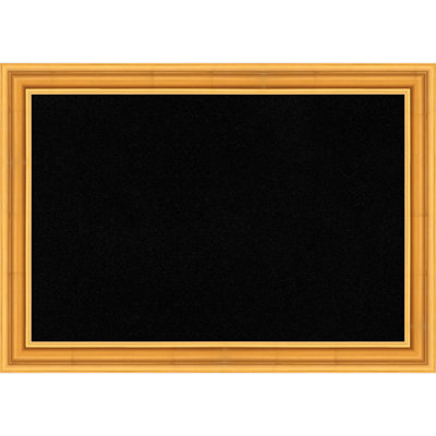 Sierra Gold Wood Framed Corkboard, Black Cork Bulletin Board, Organization Board, Pin Board