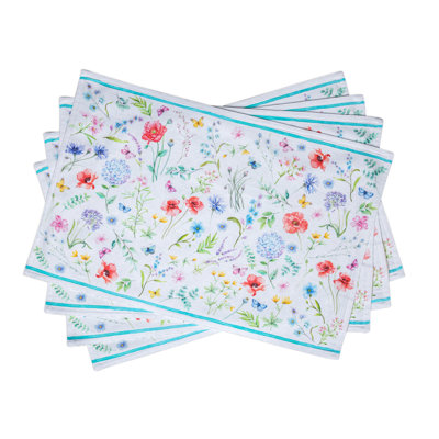 Ensemble de serviettes 4 pièces 100% coton Just Florals