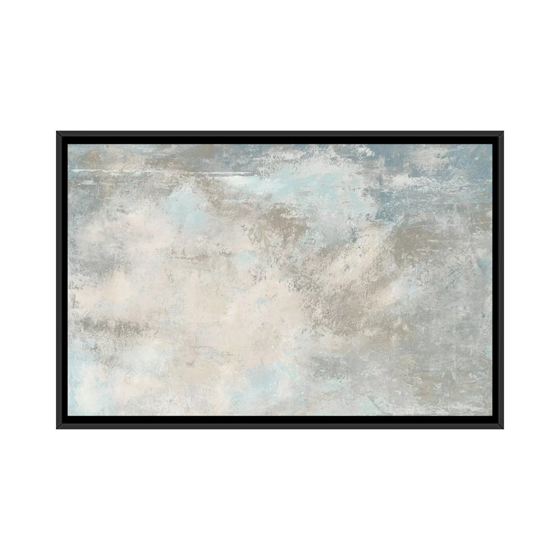 «Rising Grace Neutral», reproduction sur toile, H 32 po x l 48 po x P 1,5 po, Toile avec cadre noir, Pas de tapis